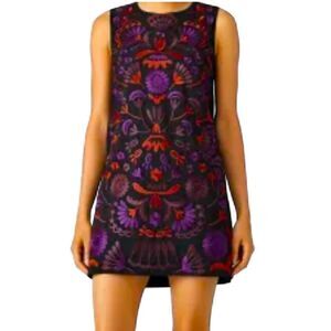 Cynthia Rowley Palm Shift Mini Dress Size 2 Purple
